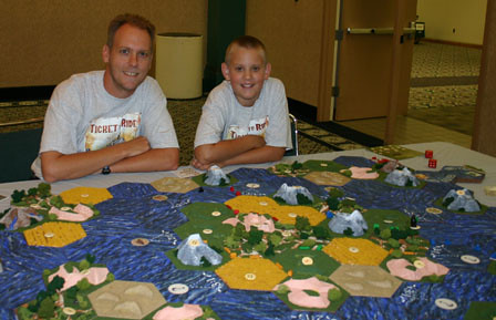 Chris and Jacob playing Seafarers