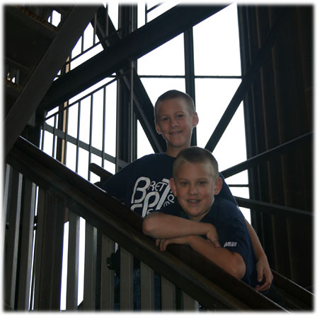 Boys Climbing the Tower