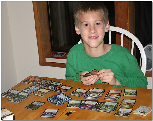 Matthew Prepares His Deck