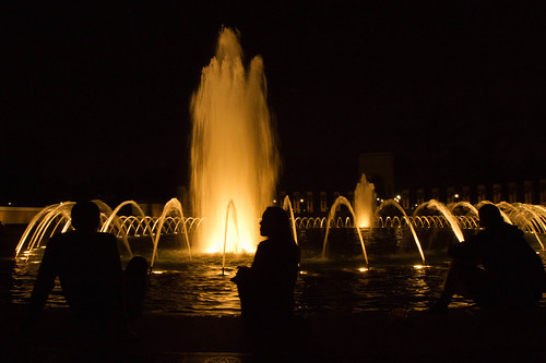 Julie and boys at WWII memorial