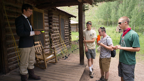 Starting our fly casting instruction