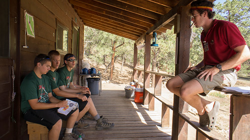 Porch talk at Dean Cow