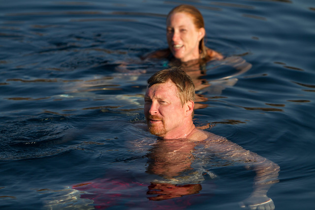 Morning swim in Apokriosis Bay on Kythnos