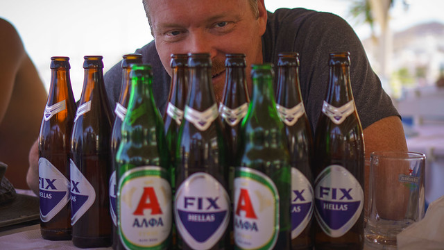 Dave in his well-fortified beer kastro