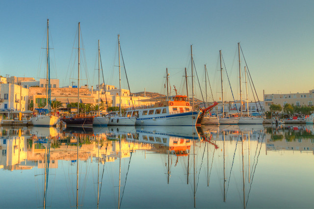 Boats in Milos Harbor